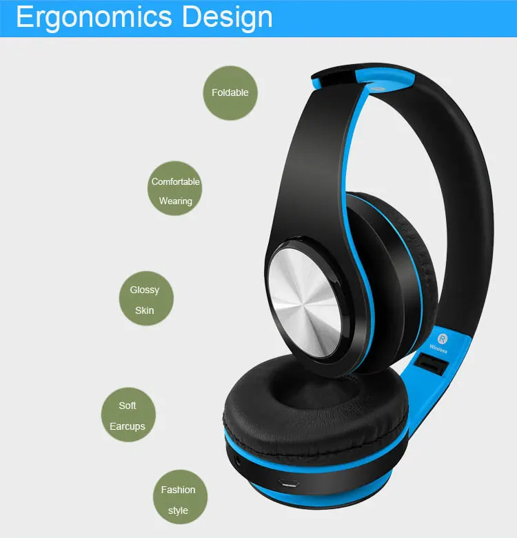 YTOM Складные Bluetooth наушники Беспроводная гарнитура стерео наушники с микрофоном Поддержка TF карты для iphone xiaomi