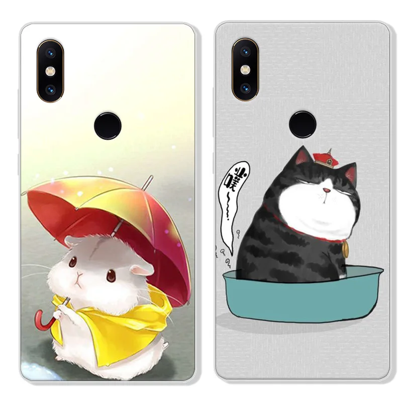 For Xiaomi MIX 2S Phone Case Cartoon Shell Personality Cover Silicone Soft TPU mi max 2s Mobile Bendable |