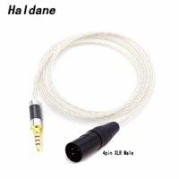 free shipping haldane 4pinxlr2 5mm4 4mm balanced 7n occ silver plated upgrade cable for t60rp t20rp t40rpmkii t50rp headphone