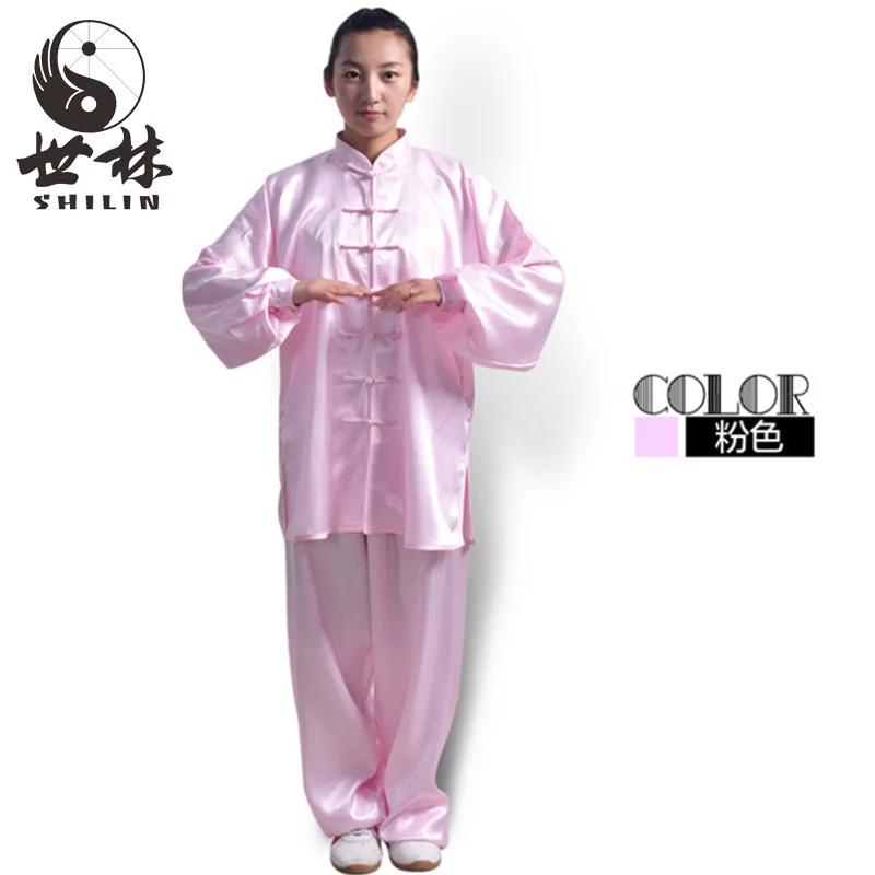 

Chinese Tai chi clothing taiji performance suit three piece garment shawl kungfu uniform for women men girl boy children kids