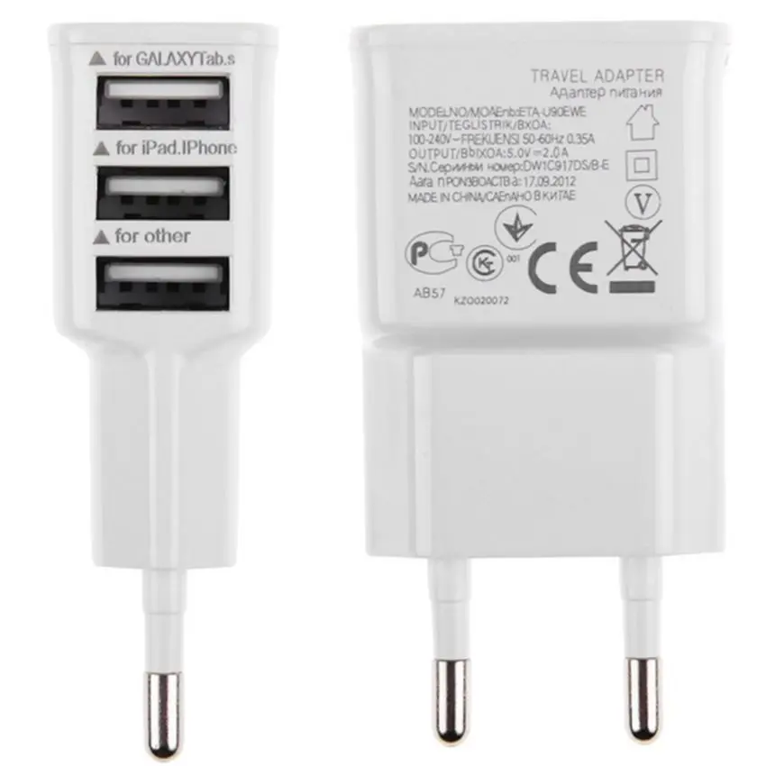 5V 2A 1 2 3 USB порта интерфейс Путешествия ЕС США вилка 71 оригинальное качество