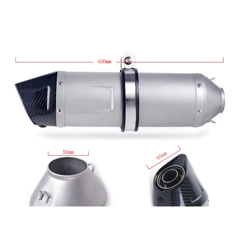 

Motorcycle Full System Exhaust Muffler Escape Middle Link Round Pipe Slip On For Kawasaki Z1000 2010-2017