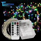 Светодиодный светильник-гирлянда из медной проволоки на батарейках, светильник-гирлянда, праздничный светильник, для свадебной вечеринки, украшения рождественской елки, 5 м, 10 м