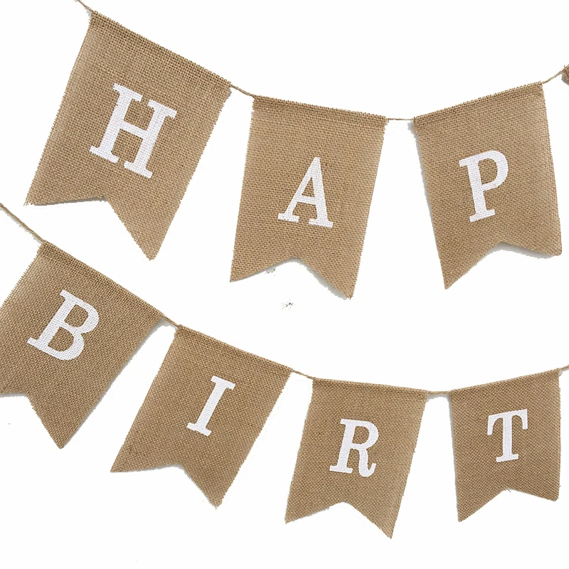 Льняной баннер на 1-й день рождения фотореквизит | Дом и сад
