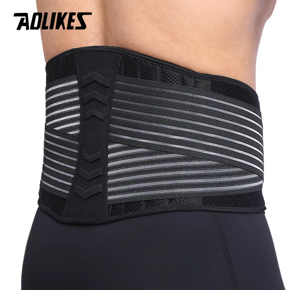 AOLIKES Sport Breathable Adjustable Waist Support Back Belt Lumbar Band Protective Gear Spine | Спорт и развлечения
