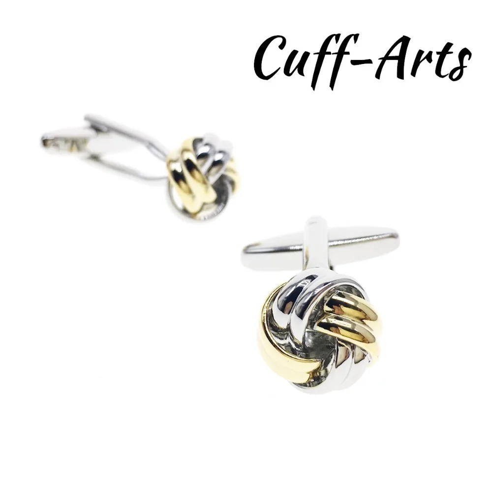 

Cufflinks for Men Knot Cufflinks 2 Tone Shirt Cuff links Gifts for Men Gemelos Les Boutons De Manchette by Cuffarts C20174