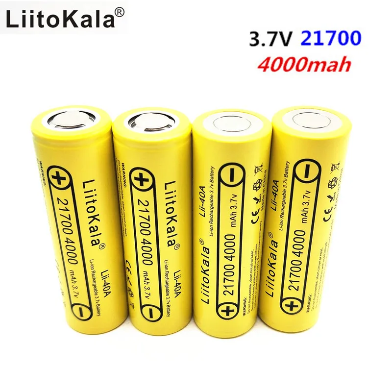 5 шт. liitokala lii 40a 21700 4000 мАч Li ni Батарея 3.7 В 40A для электронных сигарет mod/комплект 30A