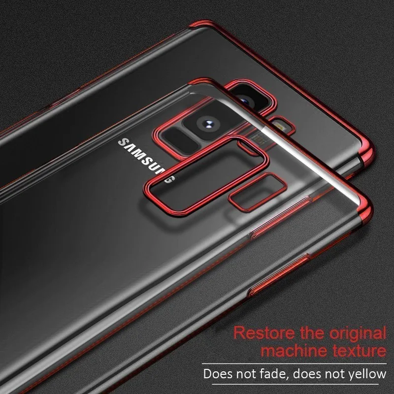 For Samsung S8 Case S10 S9 S10e Plus Note 8 Phone Luxury Brand TPU Transparent Galaxy Cover | Мобильные телефоны и