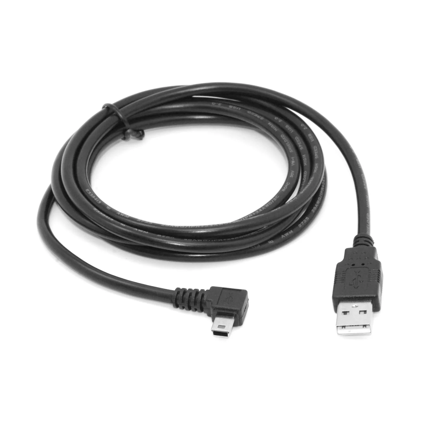 Chenyang USB 2,0 папа-мини-usb B Тип 5pin мужской прямоугольный 90 градусов кабель для передачи данных 6 футов 1,8 м