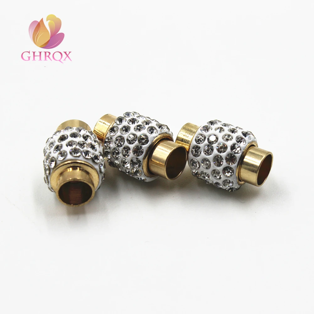 Золото с бриллиантами Шамбала магнитные застежки кожаные cord Jewelry Findings примерки