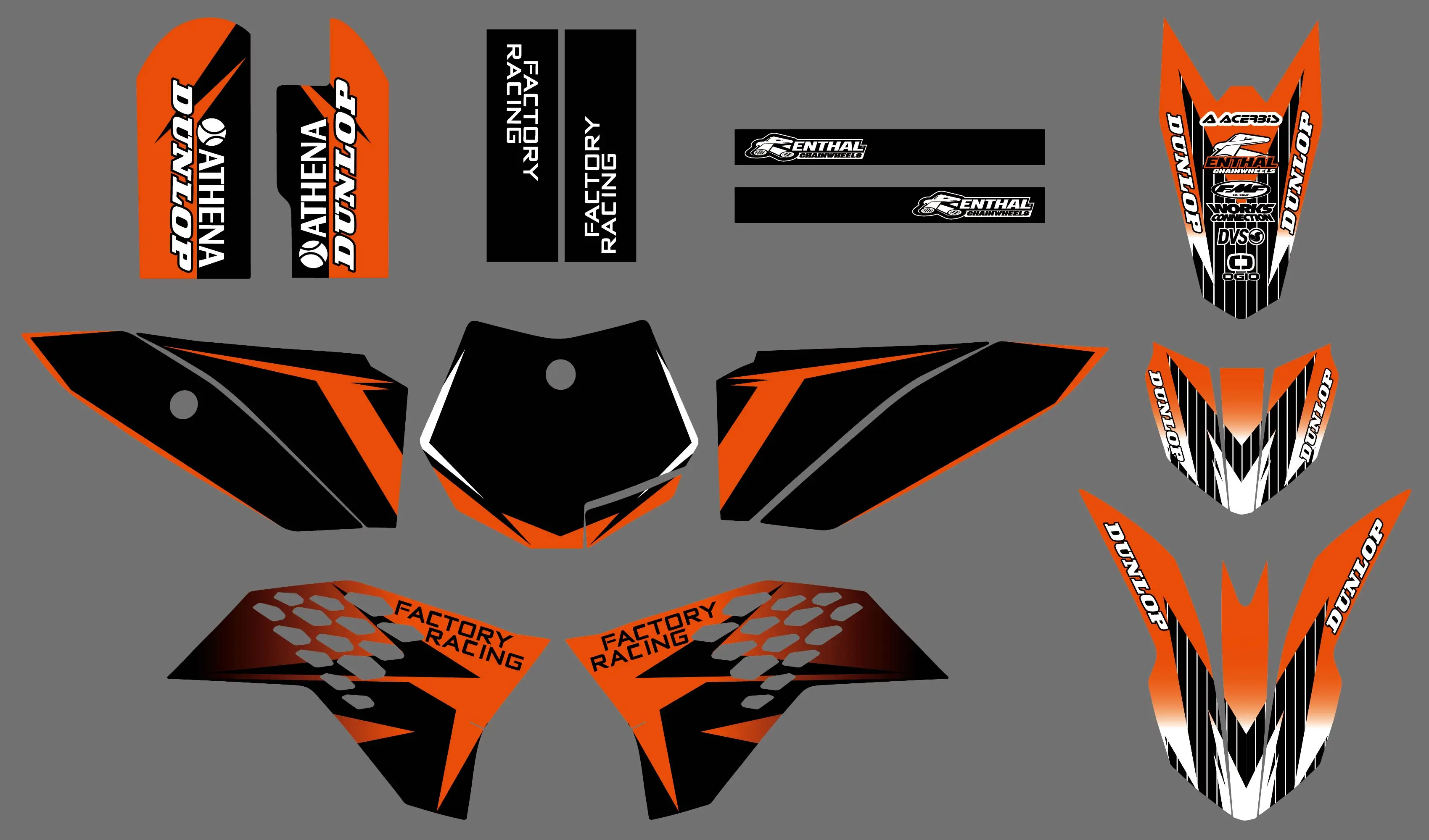 Мотоцикл стиль КОМАНДА ГРАФИКА задний план наклейка комплект для KTM SX50 SX 50 2009 2010 2011 2012 2013