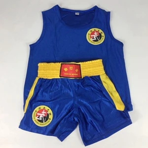 MMA Muay шорты для тайского бокса Kick боксерские трусы Sanda Wushu Kungfu трусы для детей и мужчин - Цвет: Синий