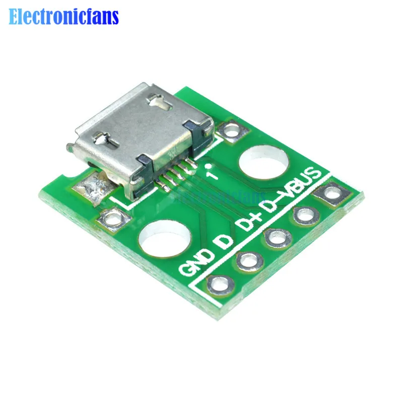 10 шт./лот MICRO USB Для DIP адаптера 5Pin 2 54 мм разъем Micro Usb Тип PCB Pinboard конвертер|usb to|usb to