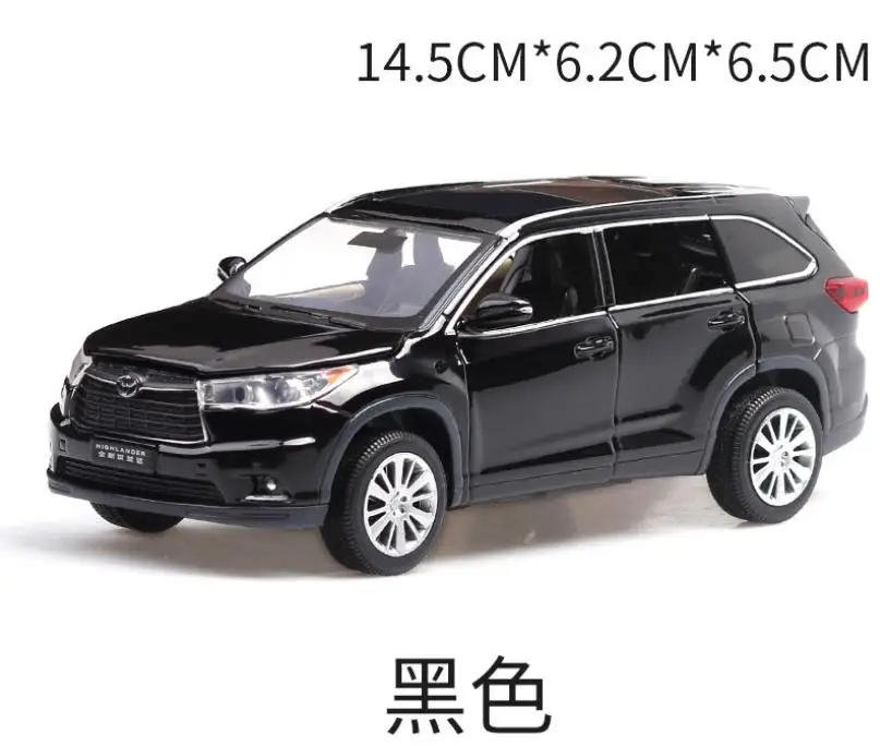 Highlander black 1:32 CRV Accord Highlander XC60 Alphard Lexus игрушечный автомобиль металлическая игрушка Diecasts и игрушечный транспорт Модель автомобиля игрушки для детей - Цвет: Highlander black