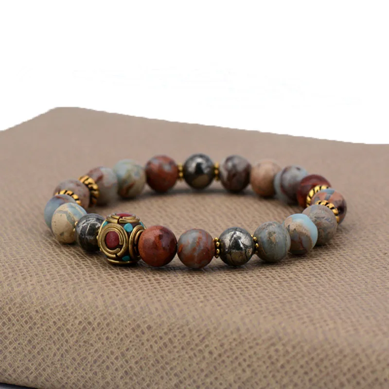 Эластичные браслеты с подвесками из полудрагоценных камней 8 мм|bracelets semi precious|charm