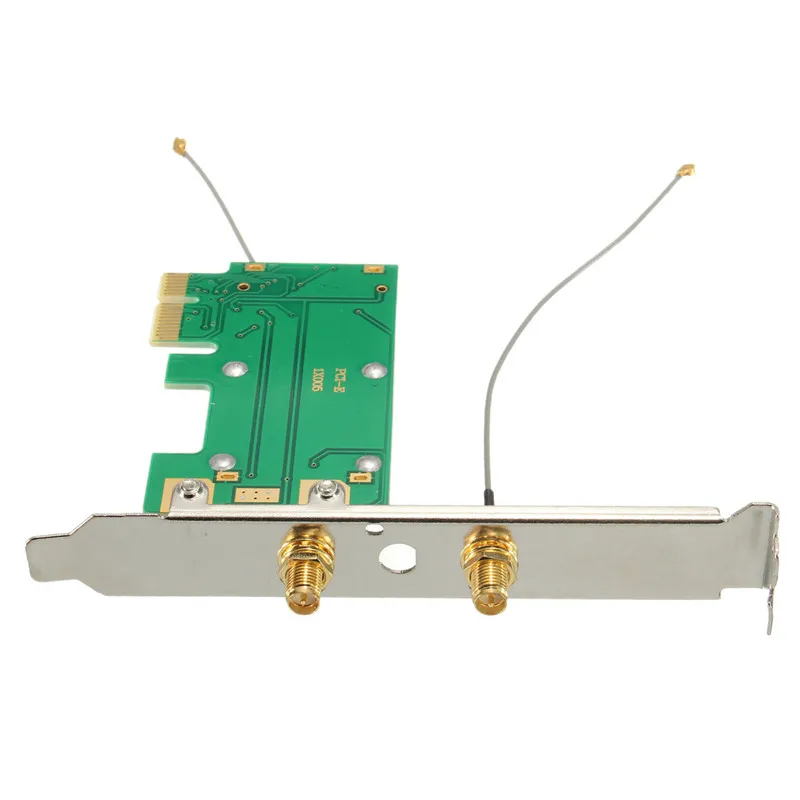 Мини Беспроводная Wi Fi карта PCI E 802.11n 1 шт. адаптер Wlan расширенная сетевая 2 антенны