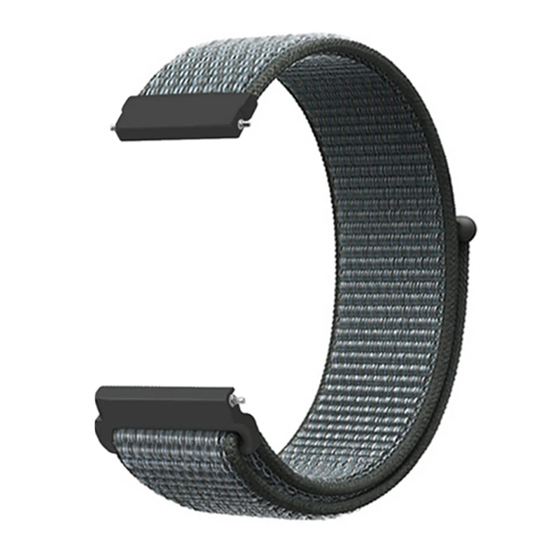 storm grey 20 мм Ремешки для наручных часов Xiaomi Huami Amazfit Bip Youth Watch нейлоновые спортивные петли из нержавеющей стали сетчатый ремешок для наручных часов Amazfit Bip band - Цвет ремешка: storm grey