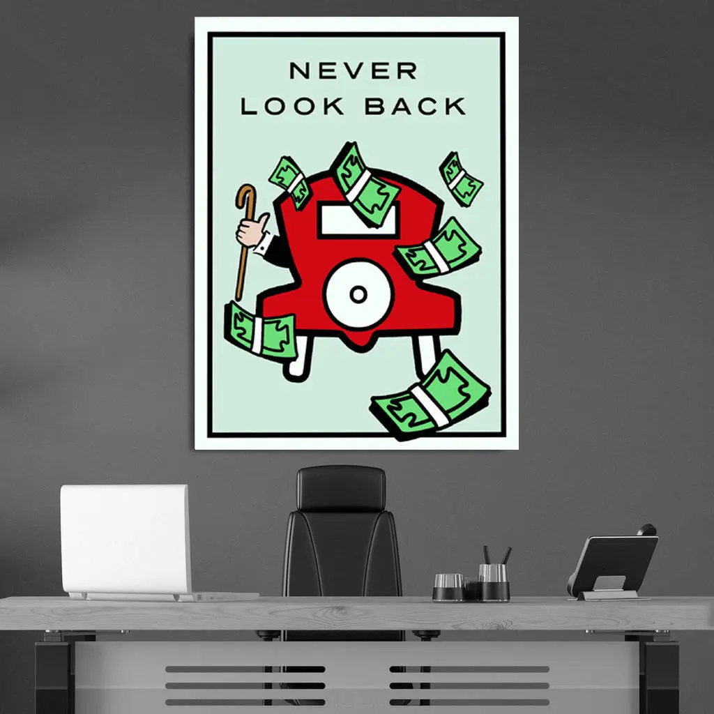 Алек монополии никогда не оглядываться Абстрактная живопись украшение на стену