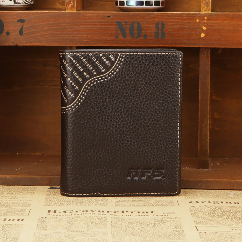 2 Color European style fashion men Wallets hasp men's Purse short Design males Wallet Genuine Leather Card Holder | Багаж и сумки