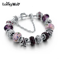 longway 2019 newest european charm bracelets for women silver color chain bracelets bangles diy jewelry pulseras sbr160014