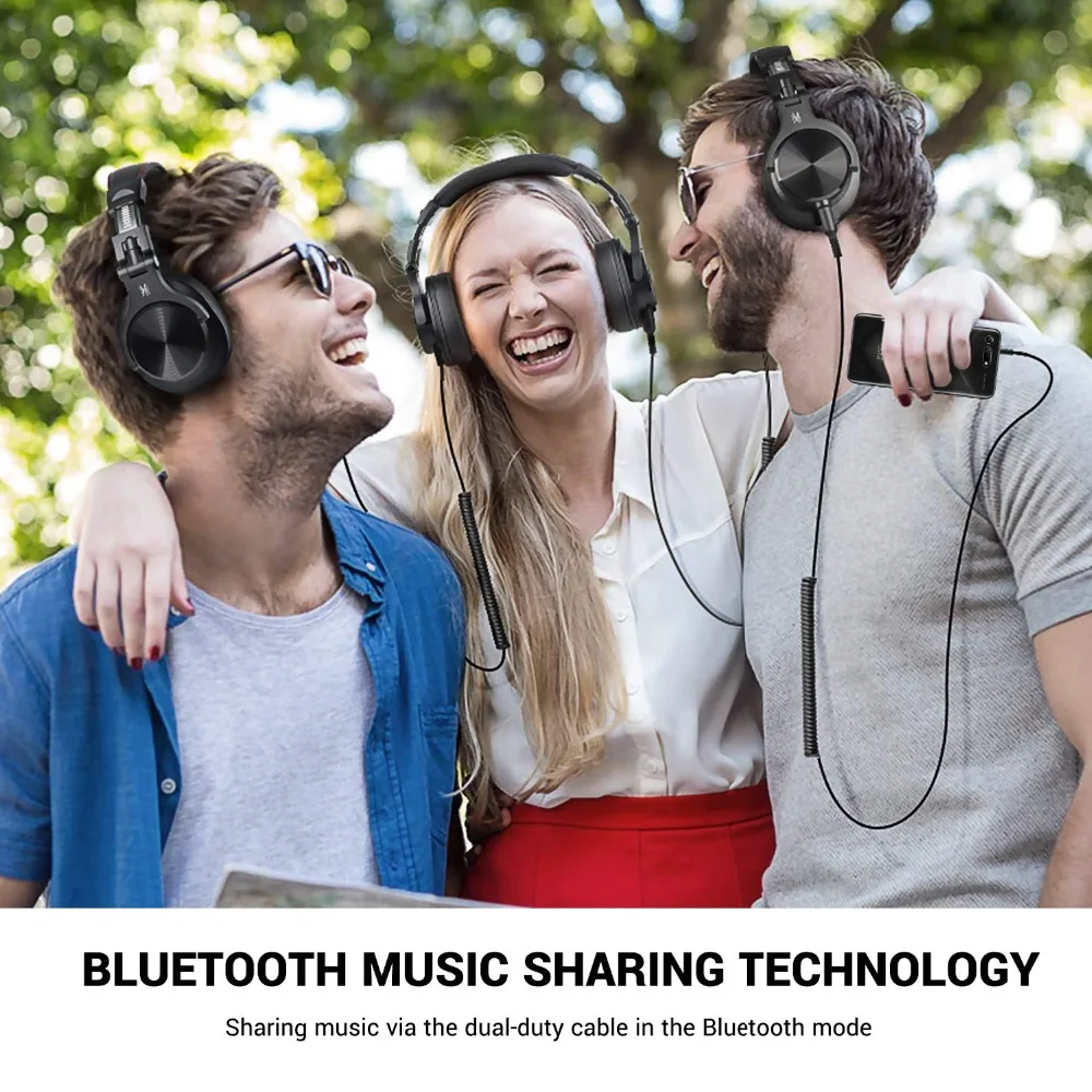 OneOdio Fusion Bluetooth Over Ear Headphones, Studio Recording Headphones with Share-port, Wired/Wireless Professional Monitor