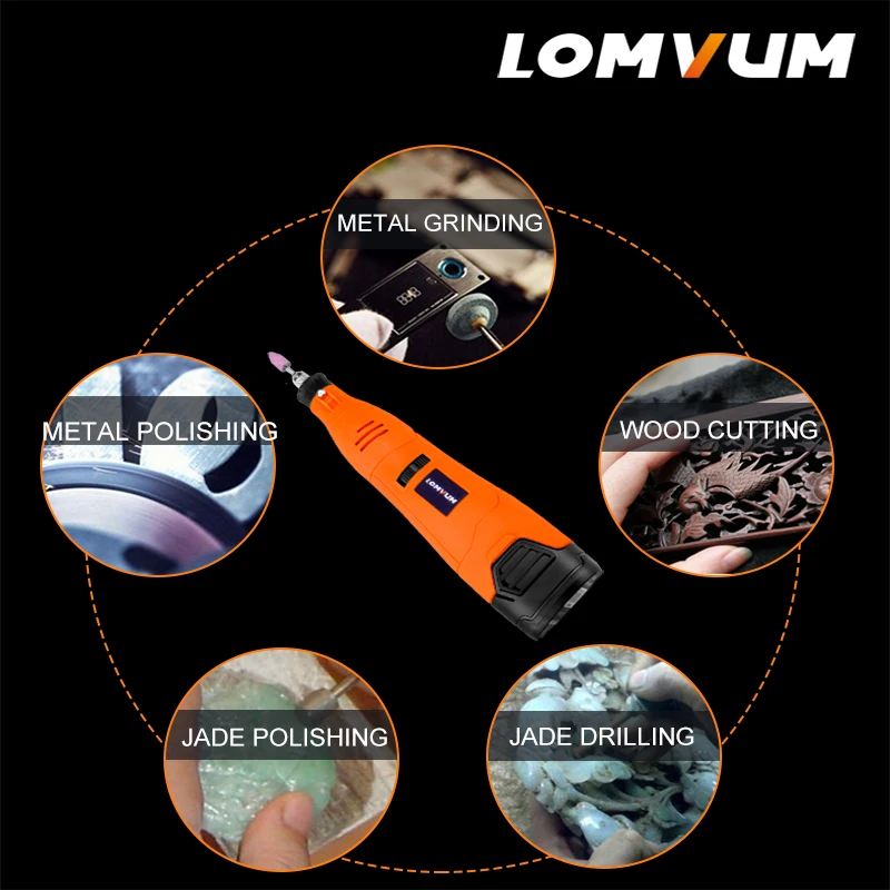 LOMVUM 12 В электрическая шлифовальная машина полировальная перезаряжаемая
