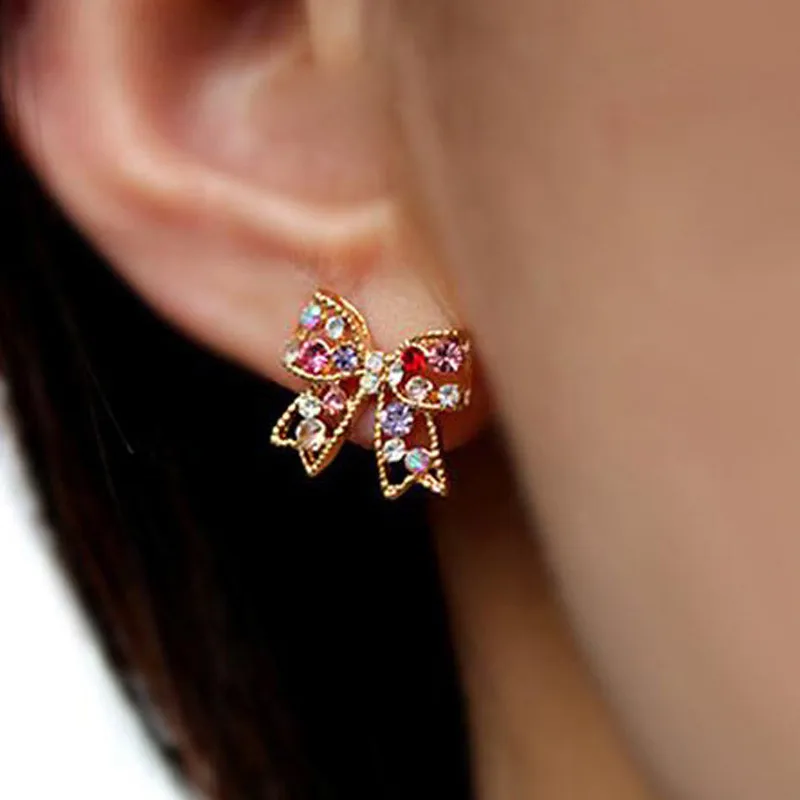 Хит продаж 1 пара шикарные серьги гвоздики трендовые женские красочные