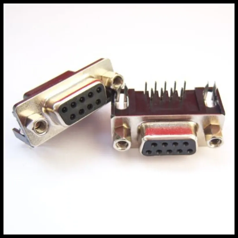 Новинка 100 шт. 9 Pin P D Sub DB9 Женский прямоугольный разъем PCB тип припоя|pcb connector