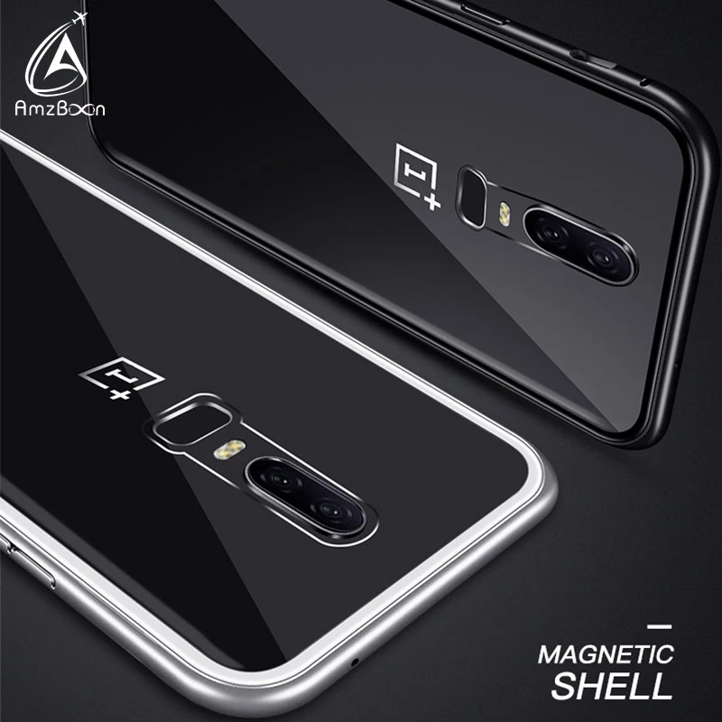 AmzBoon Магнето Магнитная адсорбции металлический корпус для Oneplus 6 Чехол роскошные