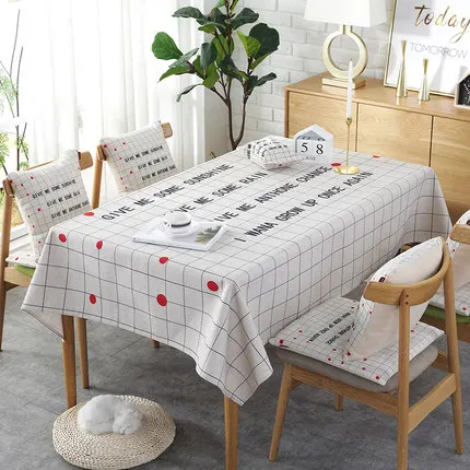 Скатерть из хлопка и льна в скандинавском стиле простая маленькая стандартная