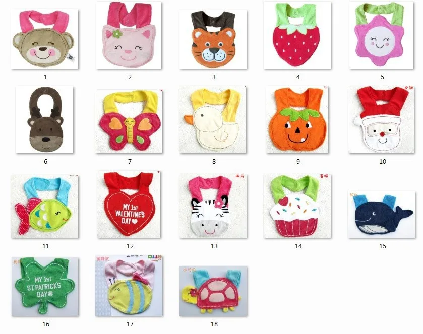 Детские нагрудники водонепроницаемые Слюнявчики с 3-слойной вышивкой
