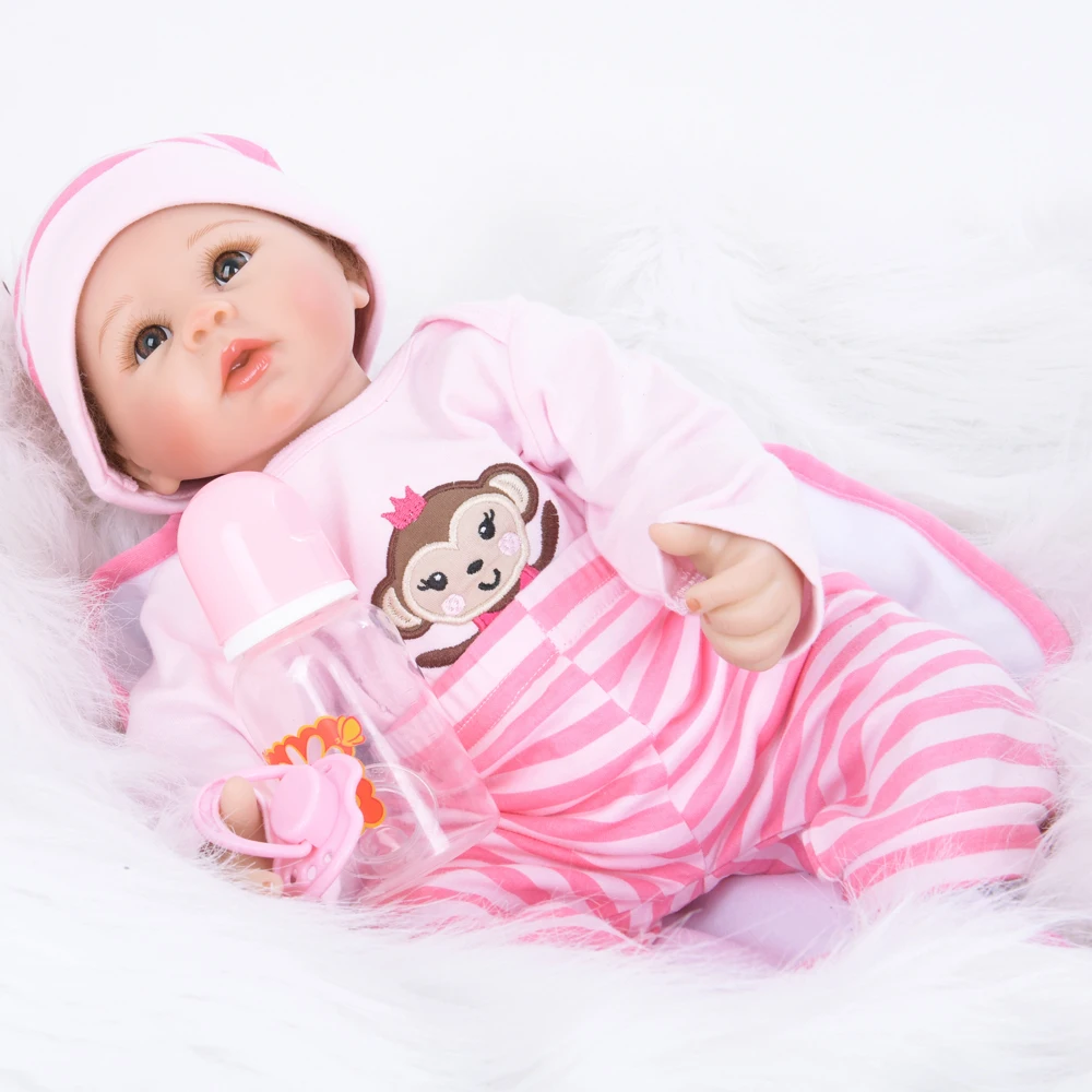 20 &quotреалистичные куклы для девочек Reborn Baby 55 см Ткань тела силиконовые