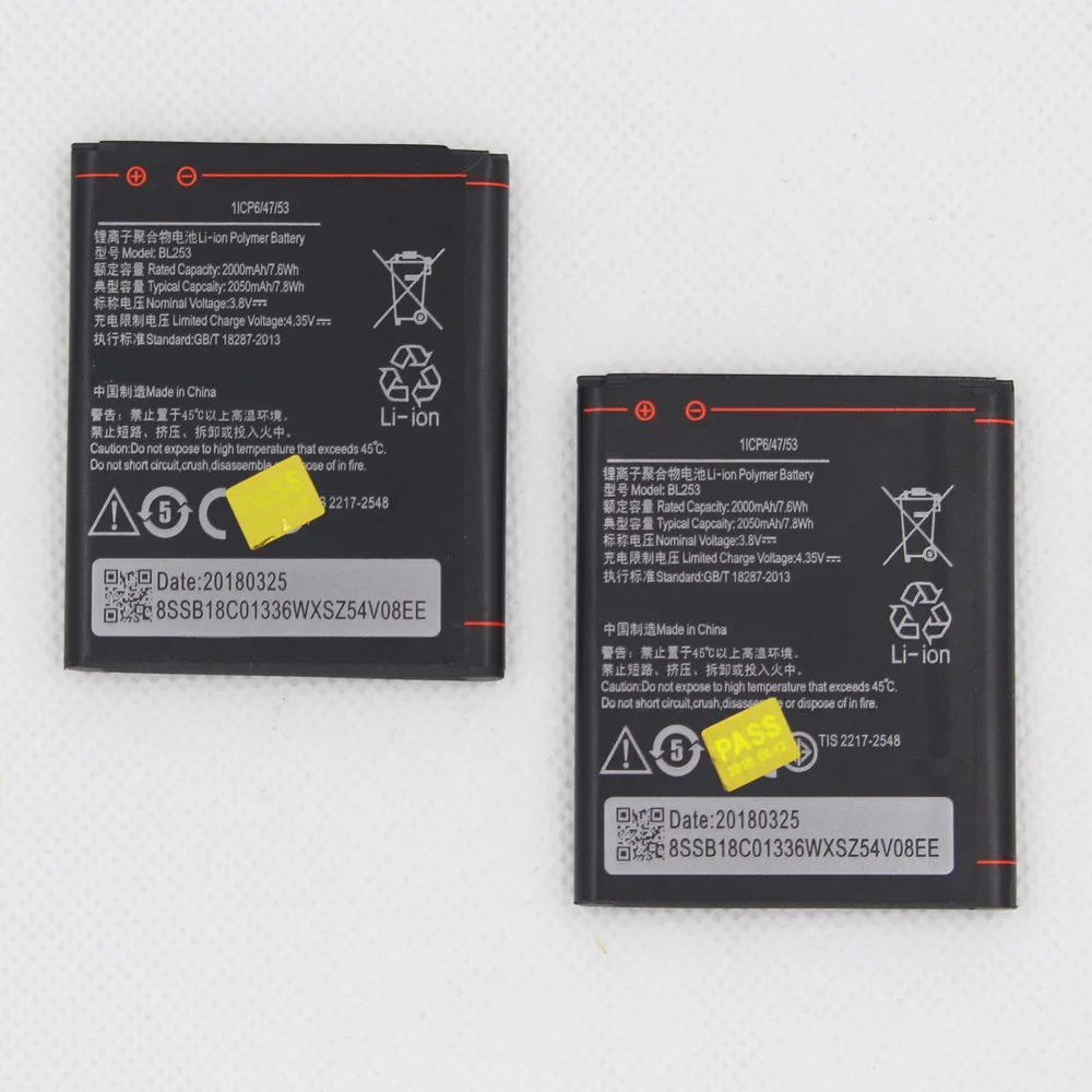 Аккумулятор BL253 2000 мАч/2050 мАч для Lenovo A2010 A2800D A3800D A2580 A2860 Vibe A 4 0 &quotA1000 A1000m | Мобильные