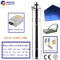 model 4jts4 2110 d721300 jintop solar dc brushless screw pump solar pump dc motor pump for agriculture submersible pump