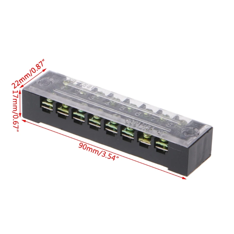 OOTDTY 600V 15A 3/4/6/8/10/12 положения двухрядный барьер винтовой клеммный блок проводной