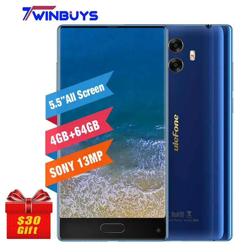 Мобильный телефон Ulefone Mix 4G 5 &quotTri bezelless MTK6750T Восьмиядерный процессор 4 Гб + 64 ГБ Android