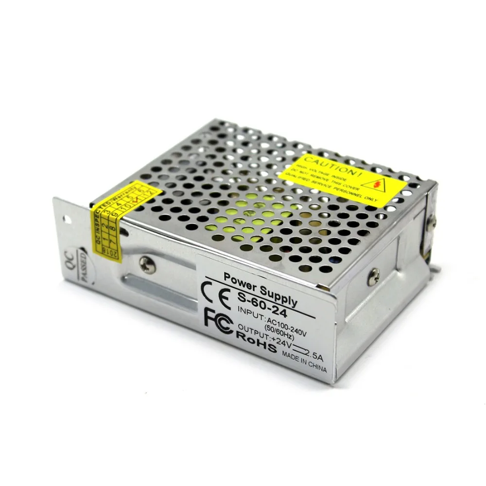 DC Power Supplies 24V 2.5A 60W LED Driver Supply Switching Lighting Transformers 100-240V AC-DC SMPS For 3D Printer CNC | Обустройство