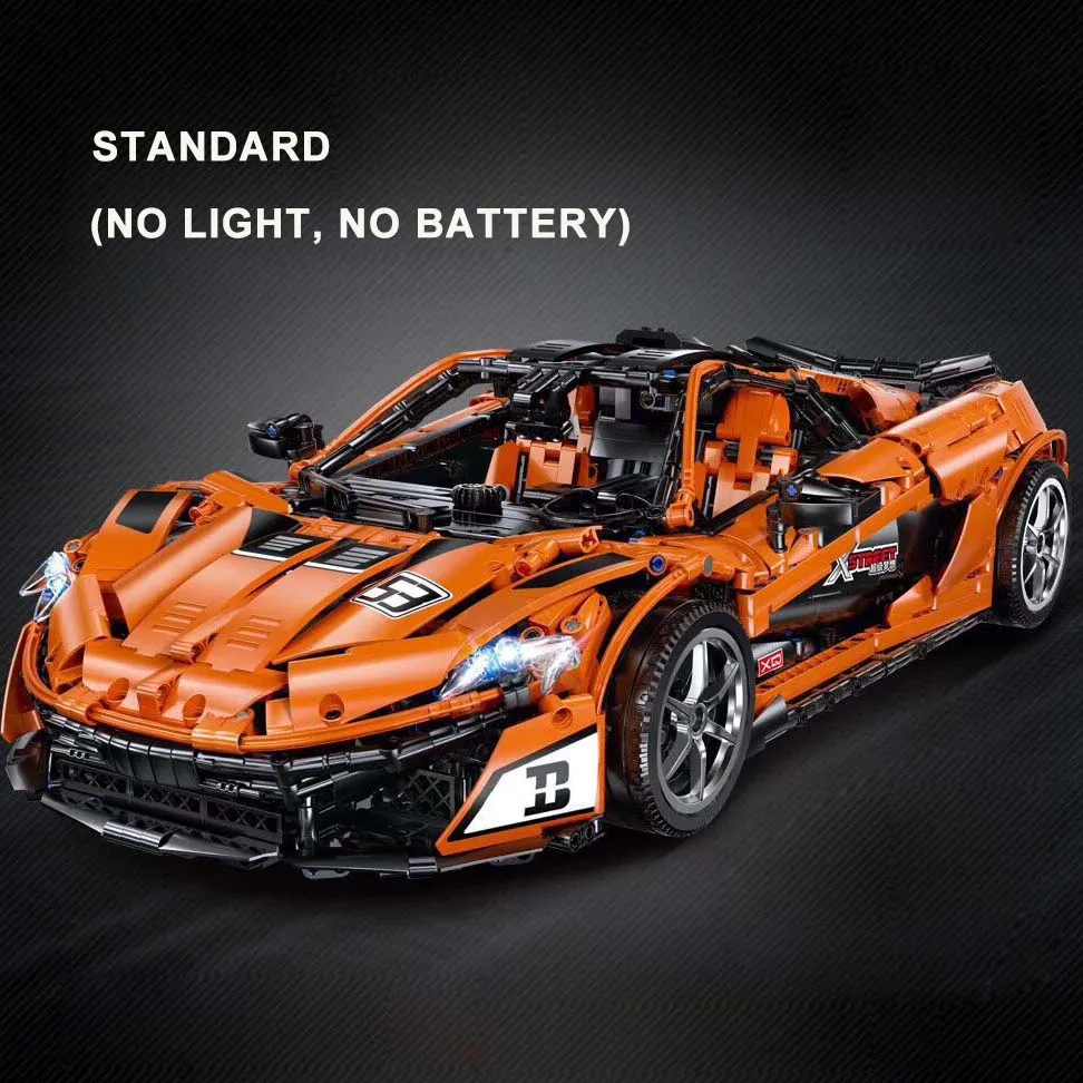 NO Light NO RC McLarened P1 блоки, совместимые с MOC-16915, строительные блоки для мальчиков, подарок на день рождения, игрушки для мальчиков, Детские 3307 шт - Цвет: NO Light NO RC