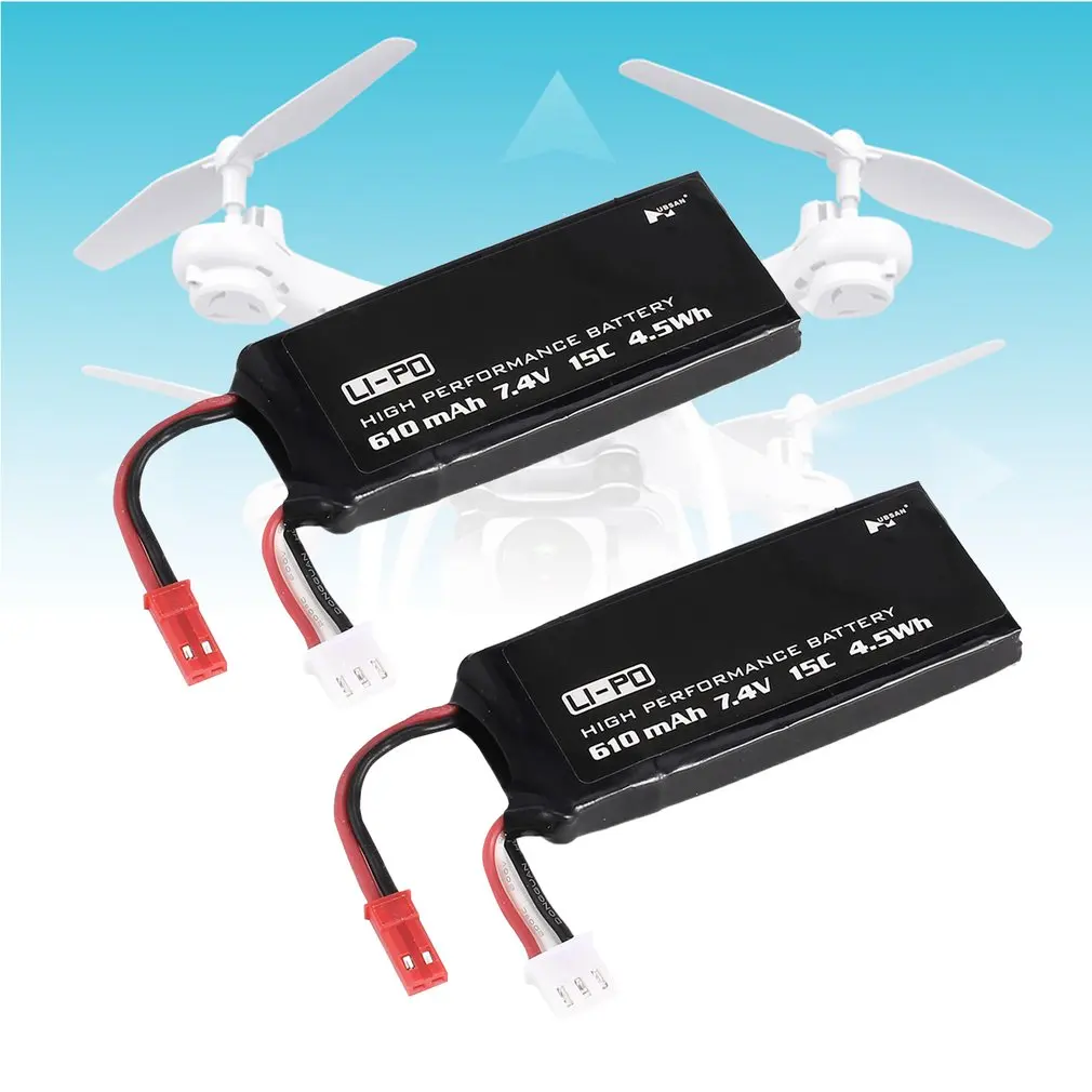 2 шт. 7 4 в 610 мАч 15C Li po батарея для Hubsan H502S H502E RC Дрон Квадрокоптер самолет БПЛА