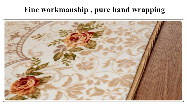 Роскошный Европейский пасторальный большой ковер для гостиной, коврик для йоги, жаккардовый диван, напольный коврик, ковры с розами, мохнатый ковер для дома