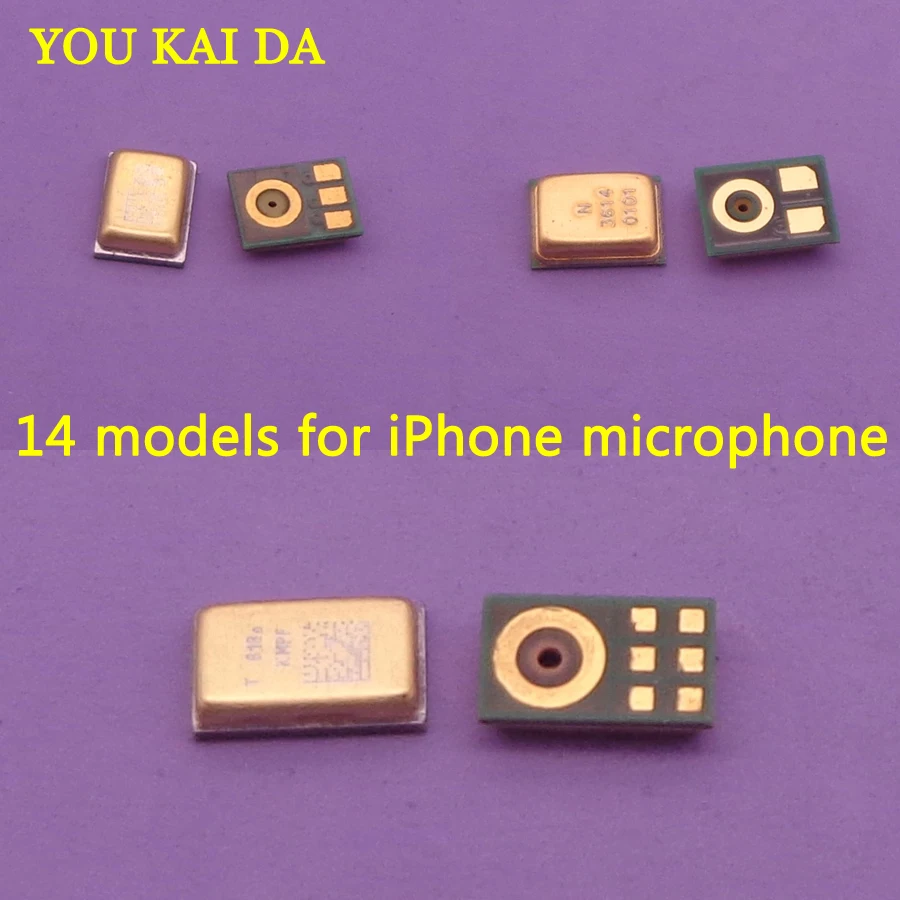 2 шт. новинка микрофон для iPhone 4 фотовспышка 5C 7 6 6G 6S Plus 8 X десять запасные части