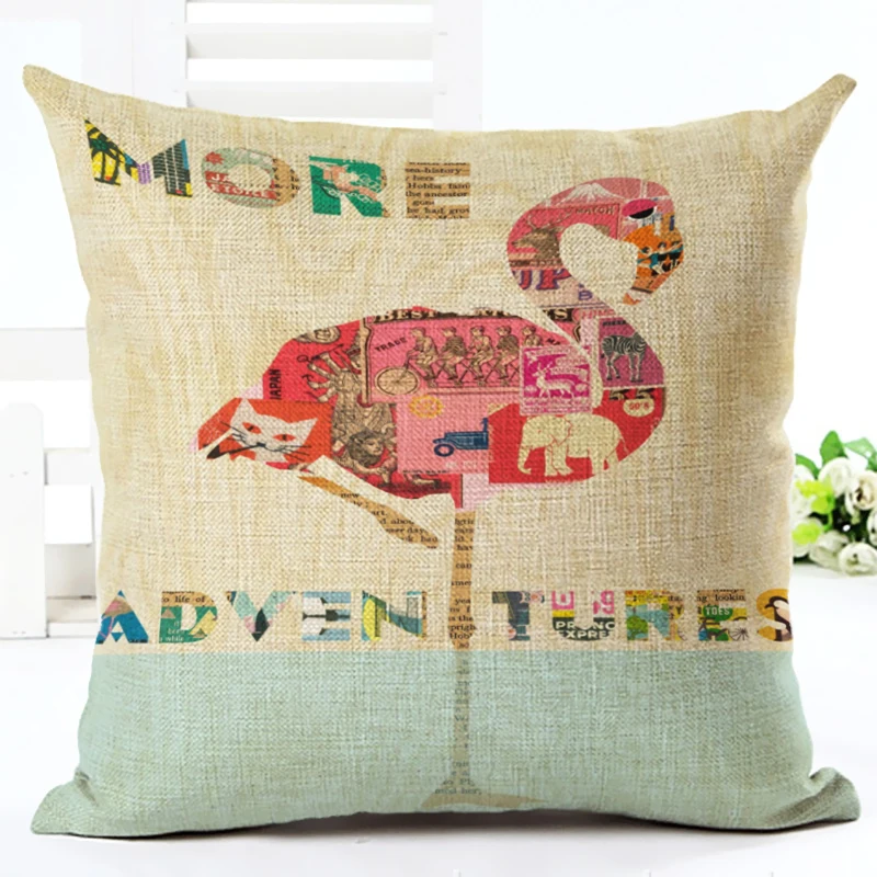 Богемный декор с принтом фламинго подушка для дома модная дешевая наволочка