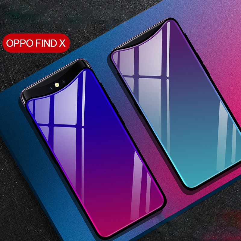 Градиентные Чехлы Aurora из закаленного стекла для OPPO FindX Case 6 42 ''роскошный
