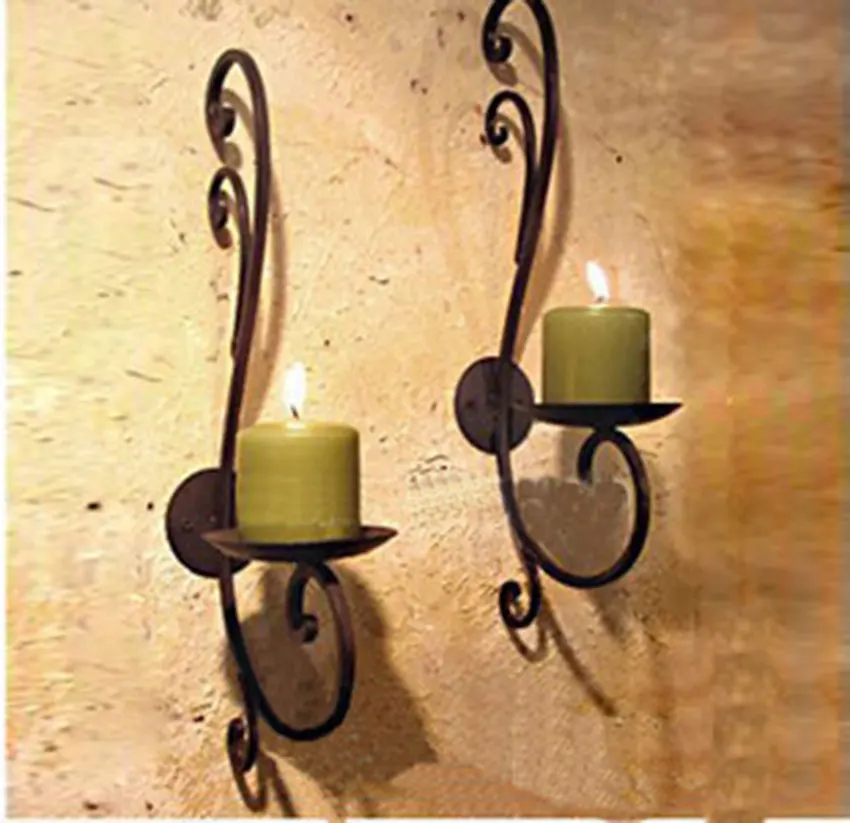Настенный держатель для свечей железное украшение дома металлическая | Отзывы и видеообзор
