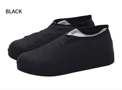 Black Low 1 пара водонепроницаемых резиновых чехлов для обуви, утолщенные дождевые многоразовые эластичные Нескользящие Защитные чехлы для велосипедных сапог, легко носить с собой - Цвет: Black Low