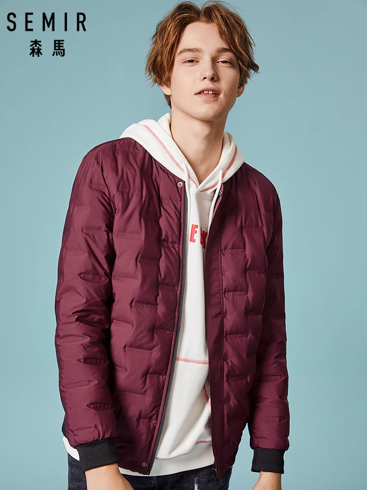 SEMIR Мужской легкий мужской пуховик стеганая куртка с воротником стойкой для