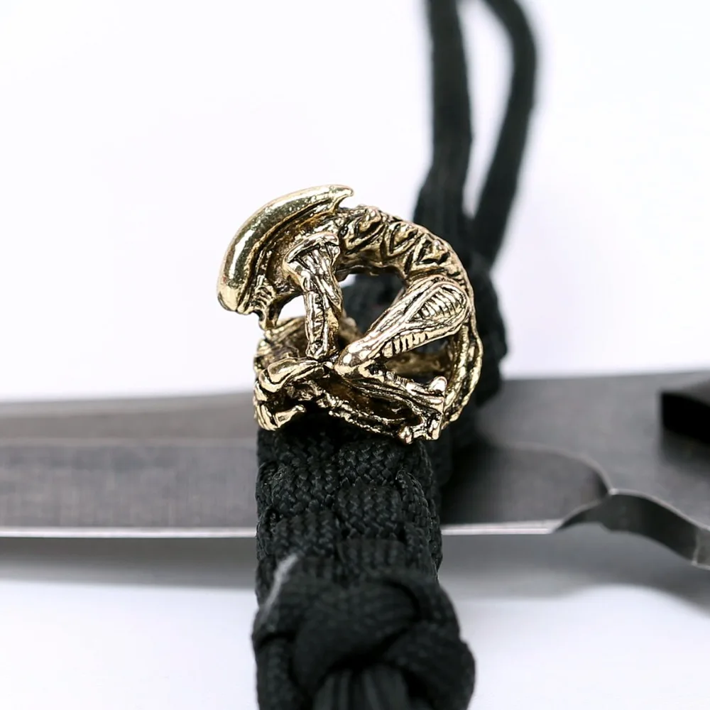 Новые бусы на веревочке Металлические Подвески Череп для бусины Паракорда