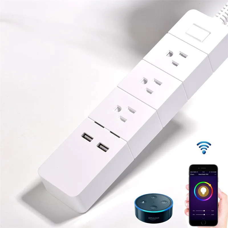 Умная розетка с 3 выходами переменного тока и 2 USB-выходами 50 шт. | Электроника