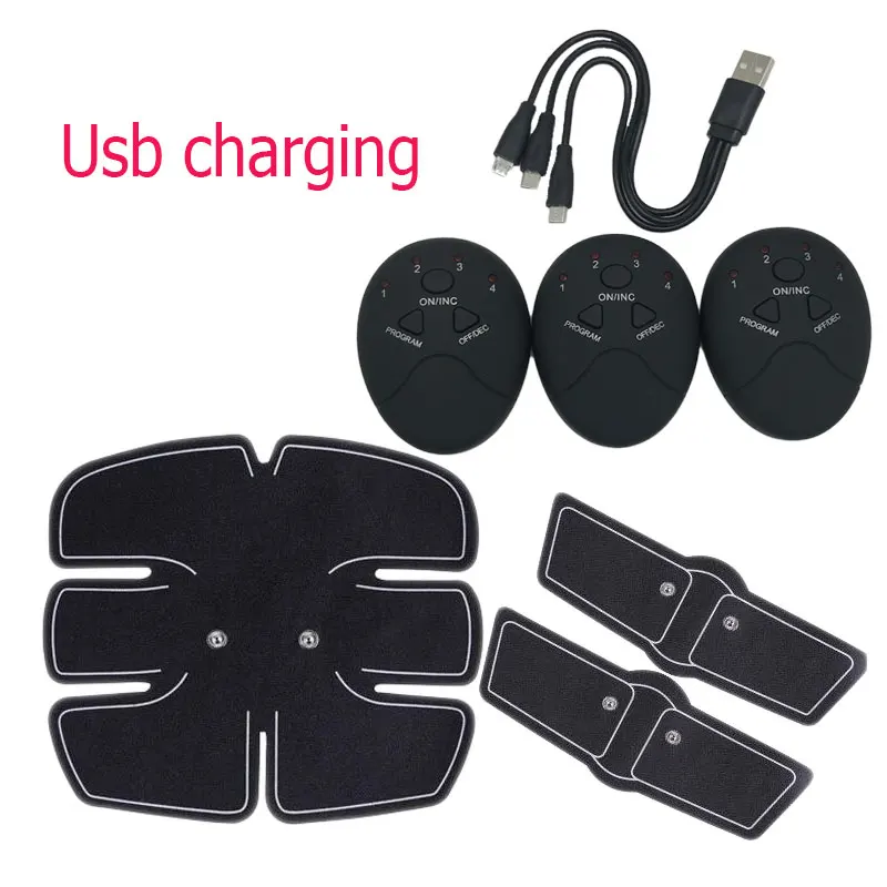 Usb charging Электрический EMS, беспроводной тренажер для стимуляции мышц, умный фитнес-тренажер для похудения, пояс унисекс - Цвет: Usb charging