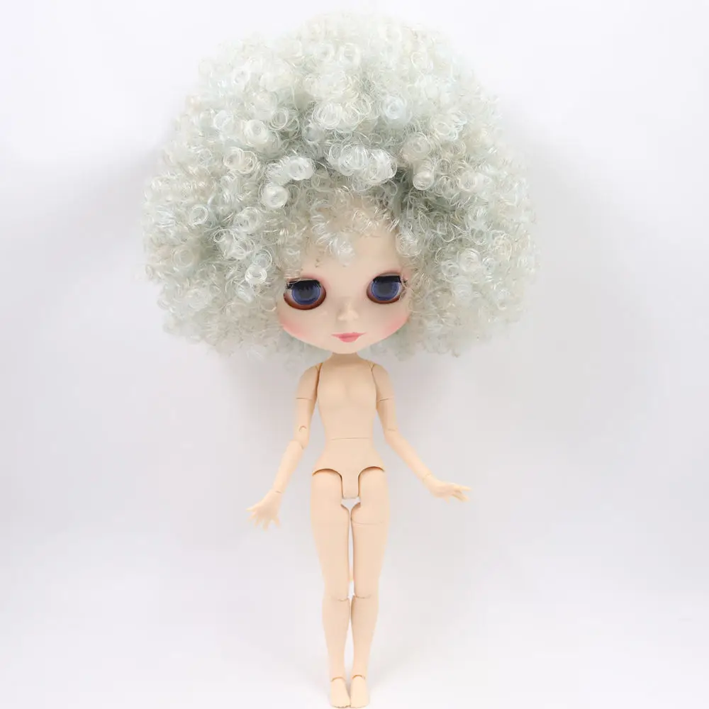 Кукла Blyth ICY DBS No.BL6909/8800 зеленая серая афро волосы для шарнирного тела с белой кожей